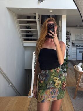 Sezane Malia Skirt Floral Jacquard - Size 2